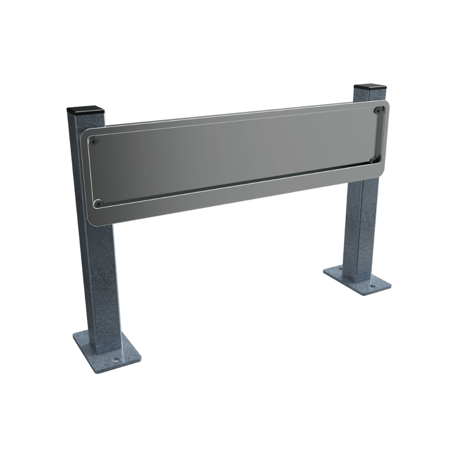 Verzinkt stalen houder voor parkeerbord of kentekenplaat